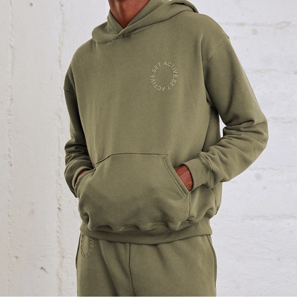 SET ACTIVE - UNISEX HOODIE IN CACTUS (L)